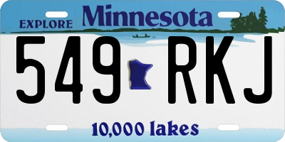 MN license plate 549RKJ