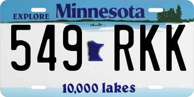 MN license plate 549RKK