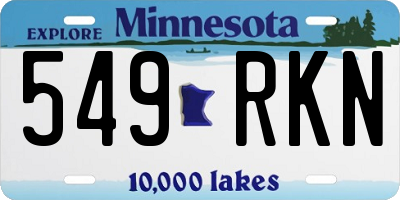 MN license plate 549RKN