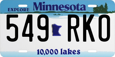 MN license plate 549RKO
