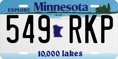 MN license plate 549RKP