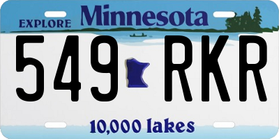 MN license plate 549RKR