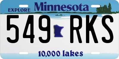 MN license plate 549RKS