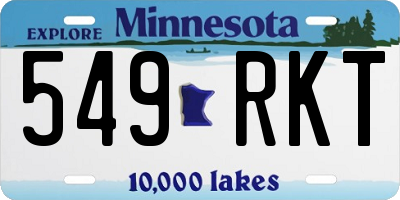 MN license plate 549RKT