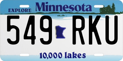 MN license plate 549RKU