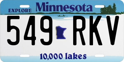 MN license plate 549RKV
