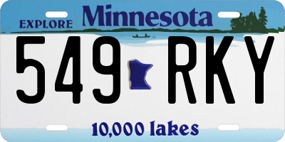 MN license plate 549RKY