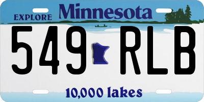 MN license plate 549RLB