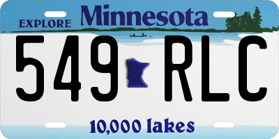MN license plate 549RLC
