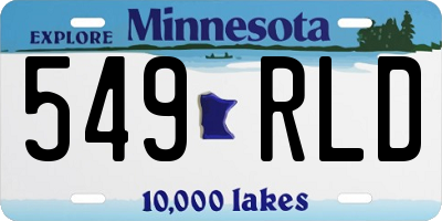 MN license plate 549RLD
