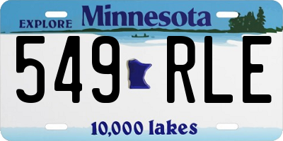 MN license plate 549RLE