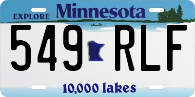 MN license plate 549RLF
