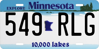 MN license plate 549RLG
