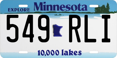 MN license plate 549RLI