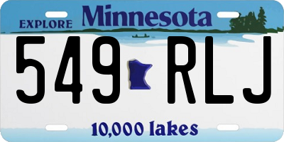 MN license plate 549RLJ
