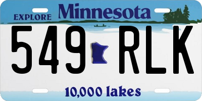 MN license plate 549RLK