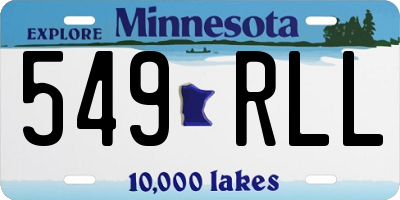MN license plate 549RLL