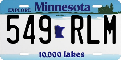 MN license plate 549RLM