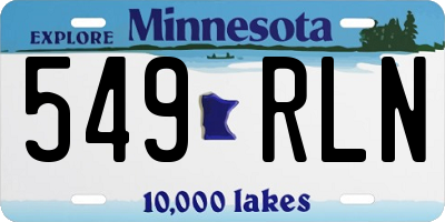 MN license plate 549RLN