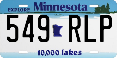 MN license plate 549RLP