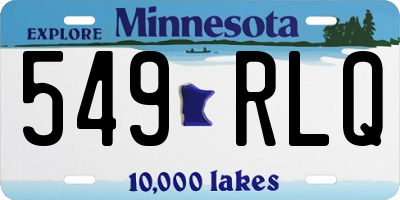 MN license plate 549RLQ