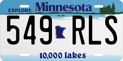 MN license plate 549RLS