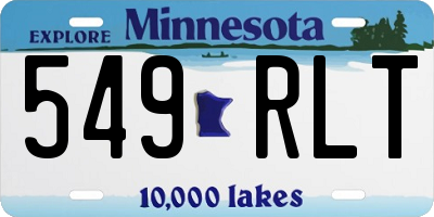 MN license plate 549RLT