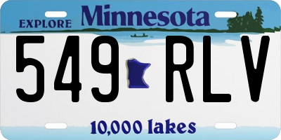 MN license plate 549RLV