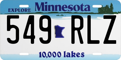 MN license plate 549RLZ