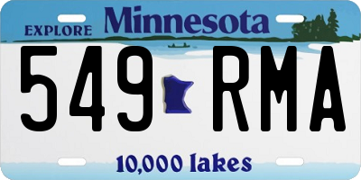 MN license plate 549RMA