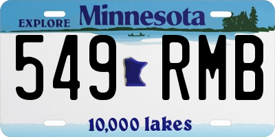 MN license plate 549RMB