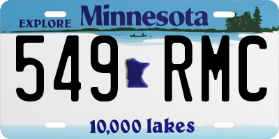 MN license plate 549RMC
