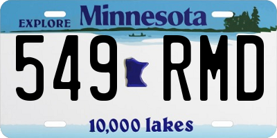 MN license plate 549RMD