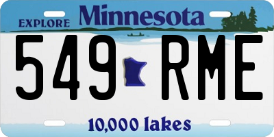 MN license plate 549RME