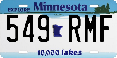MN license plate 549RMF