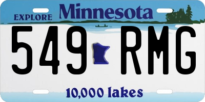 MN license plate 549RMG