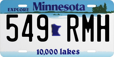 MN license plate 549RMH