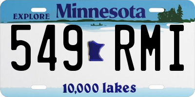 MN license plate 549RMI
