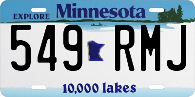 MN license plate 549RMJ