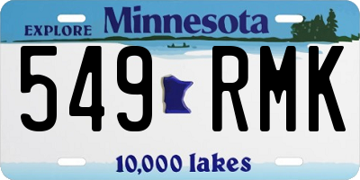 MN license plate 549RMK