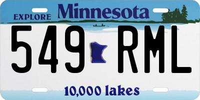 MN license plate 549RML