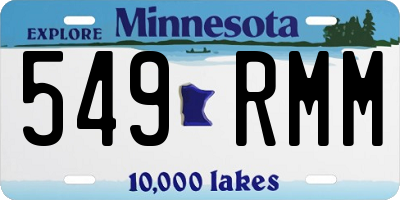 MN license plate 549RMM