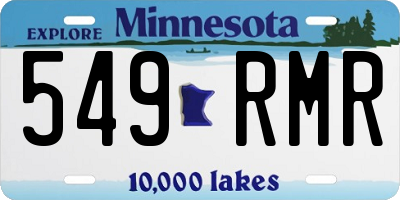 MN license plate 549RMR