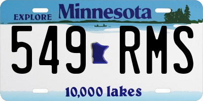 MN license plate 549RMS