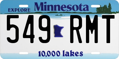 MN license plate 549RMT