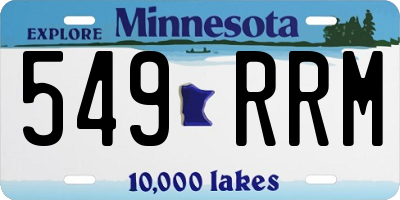 MN license plate 549RRM