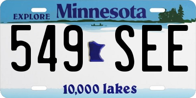 MN license plate 549SEE