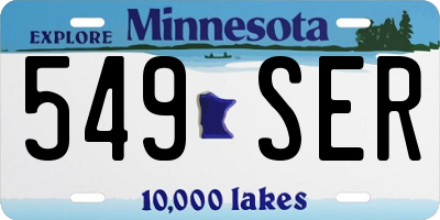 MN license plate 549SER