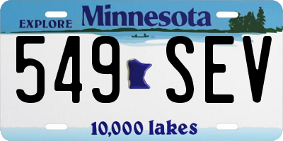 MN license plate 549SEV