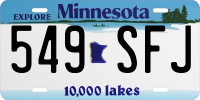 MN license plate 549SFJ